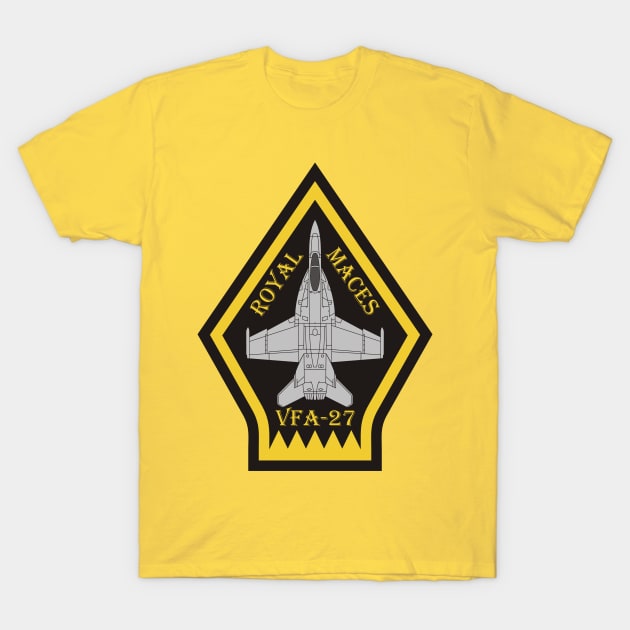 VFA-27 Royal Maces - F/A-18 T-Shirt by MBK